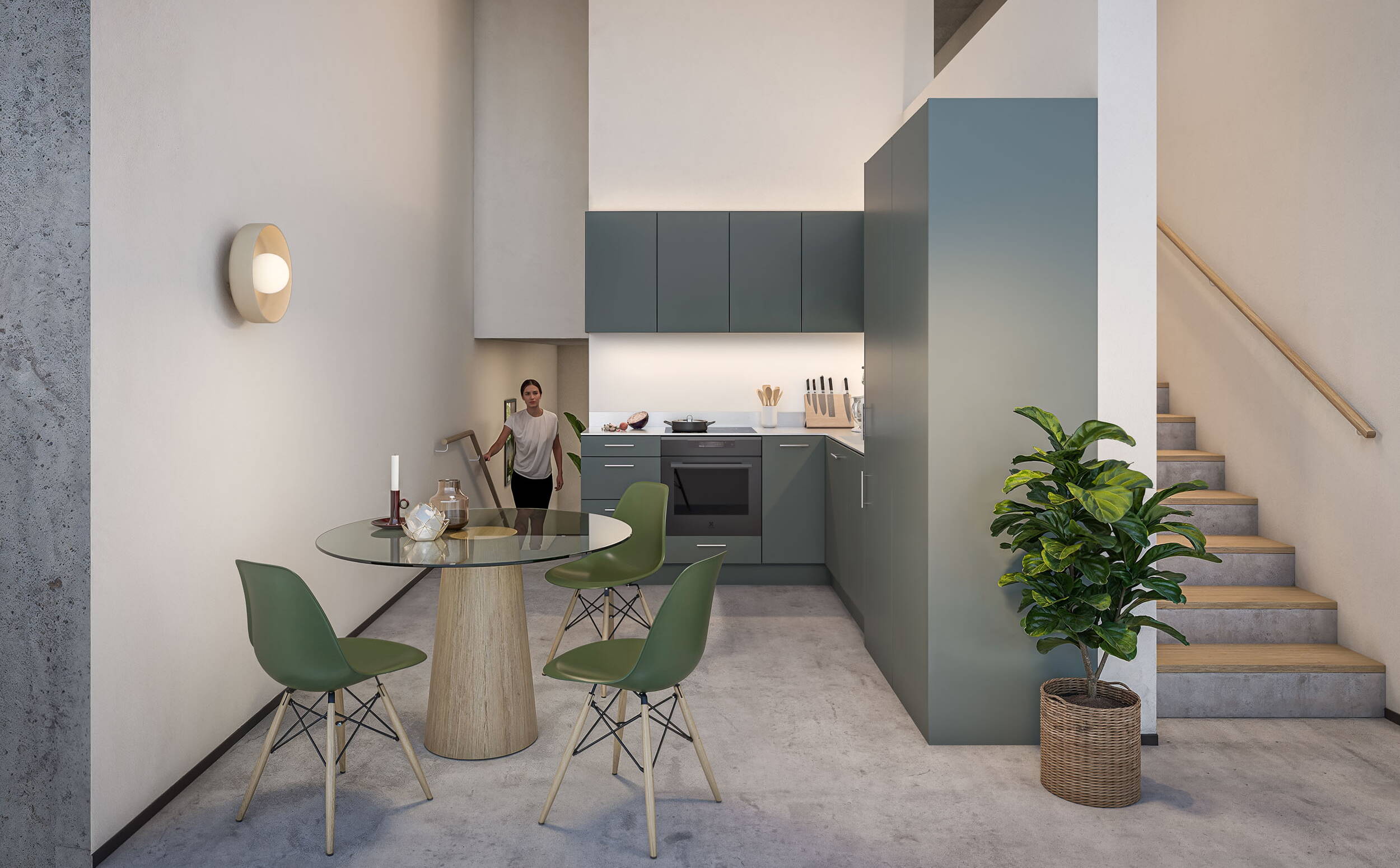 Wohnungstyp «Split-Level», Küche